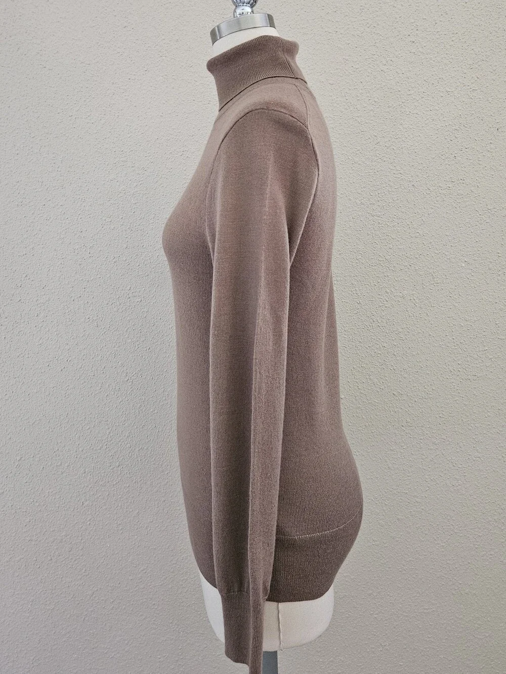 J. Crew Merino Wool Blend Turtleneck Sweater Cappuccino Brown Medium AU185